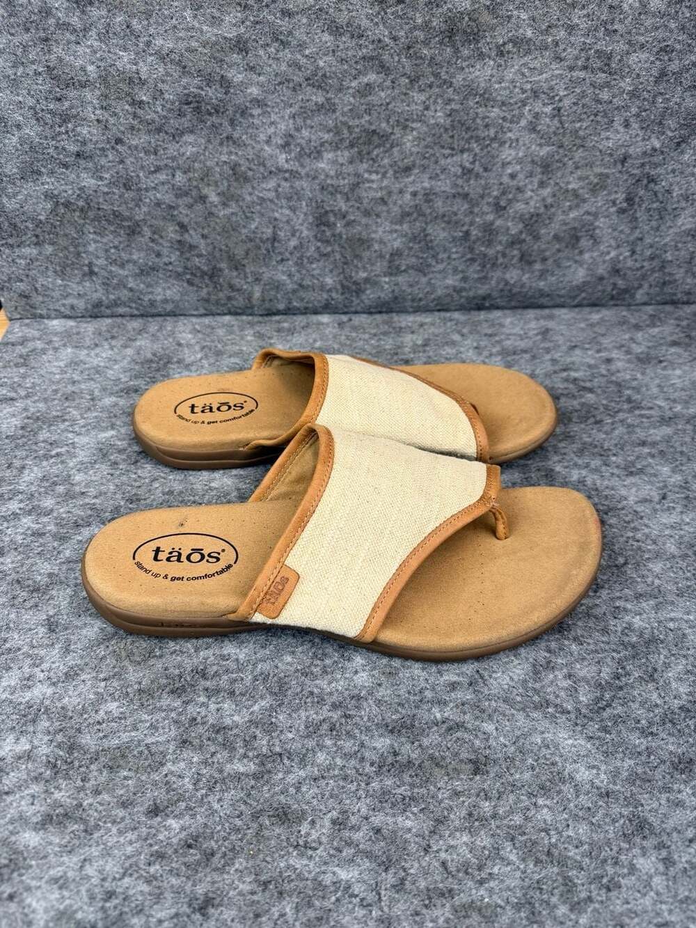 Taos Women's Tan & Cream Sandals #summer #beachwear Size 10